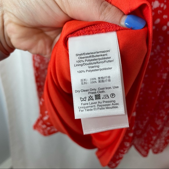 NWT DKNY Dark Orange Floral Dress - Picture 6 of 6